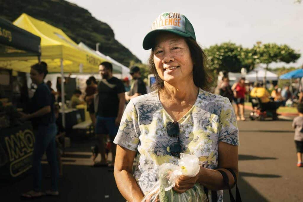 Alyson receives fresh, local produce through the food subscription program.