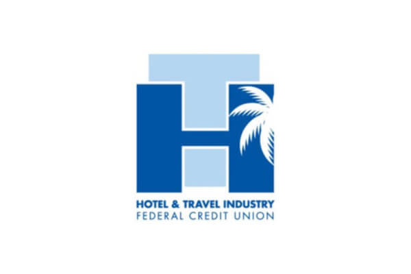 Hotel & Travel Industry Federal Credit Union logo with palm tree